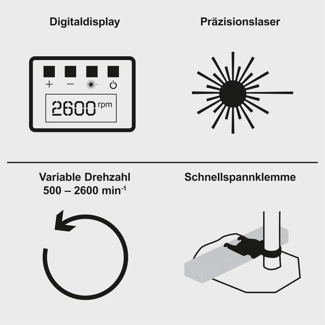 Scheppach Tischbohrmaschine 'BTD55Vario-BE' 710 W schwarz