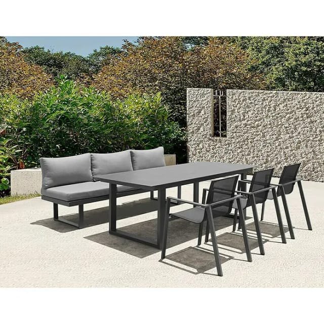 acamp Gartenmöbelset 'Hollywood' für 6 Personen Aluminium