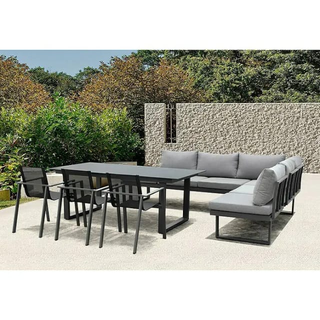 acamp Gartenmöbelset 'Hollywood' für 9 Personen Aluminium