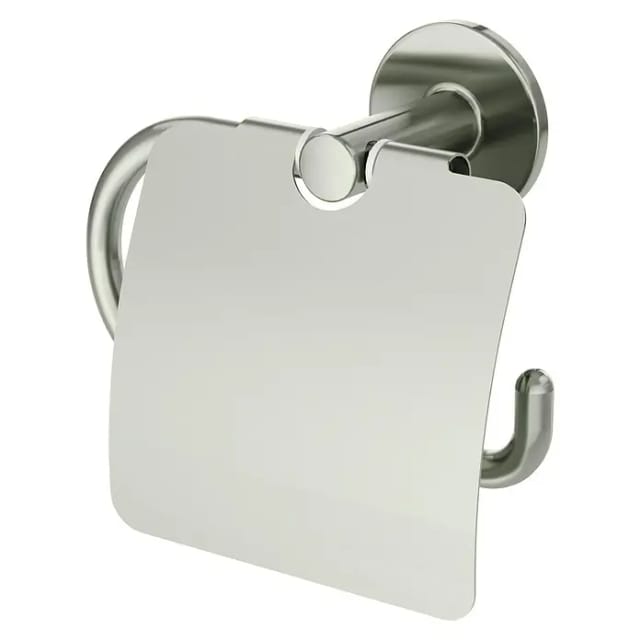 Lenz Toilettenpapierhalter mit Deckel 'Noa' Zink nickelfarben