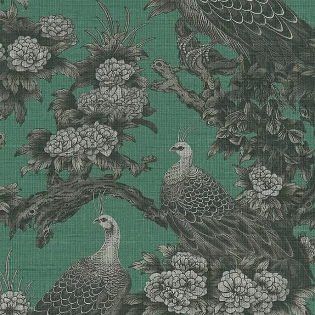 A.S. Création Vliestapete 'Michalsky 6' Pfau grün 0,53 x 10,05 m