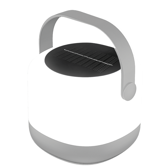 toom Solar Leuchte weiß/grau mit USB-C, tragbar 12 x 10 cm