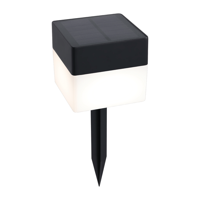 toom Solar Leuchte 3in1 weiß/schwarz USB-C eckig 9,7 x 8,6 cm