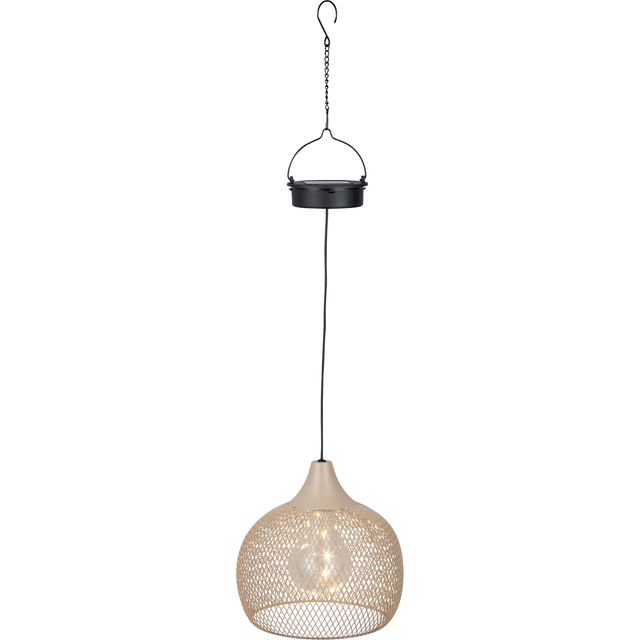toom Solar Pendelleuchte Metall beige Ø 18,5 cm