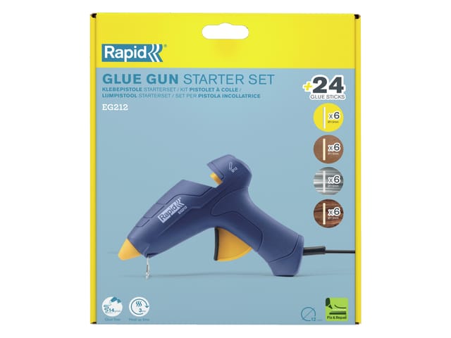 Rapid Klebepistole EG212 mit 24 Klebesticks