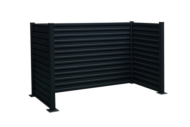 Mülltonnenabtrennung Aluminium/Stahl anthrazit 210 x 122 x 100 cm