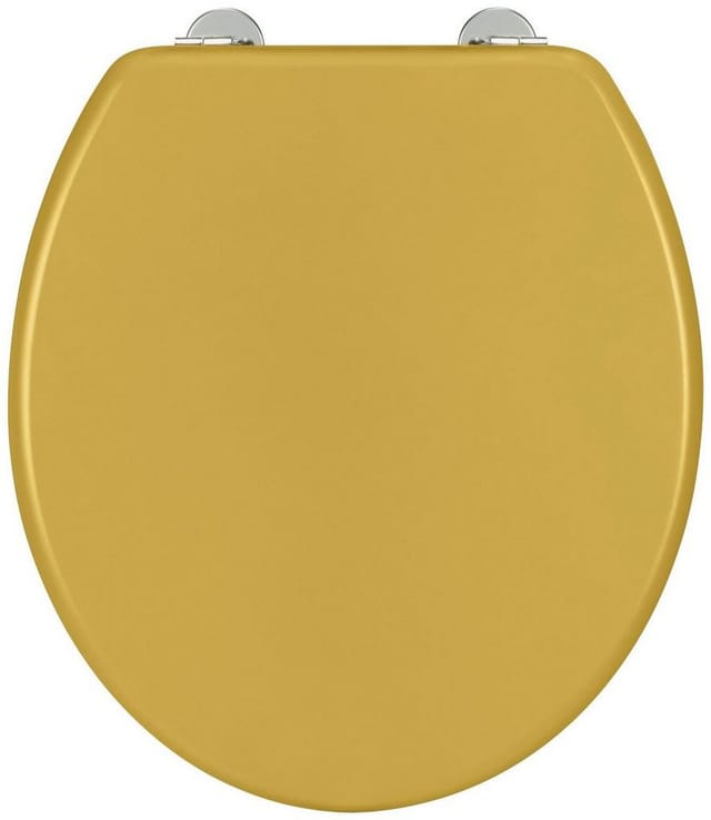 Wenko WC-Sitz 'Prima gelb Holzkern