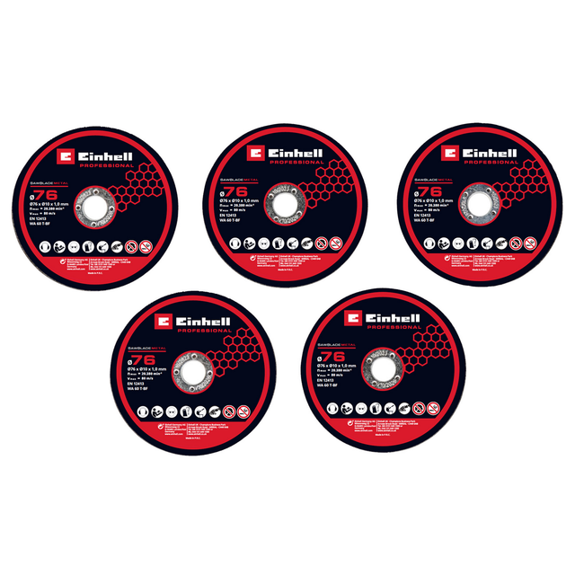 Einhell Trennscheiben-Set 76 mm 5 Stk.