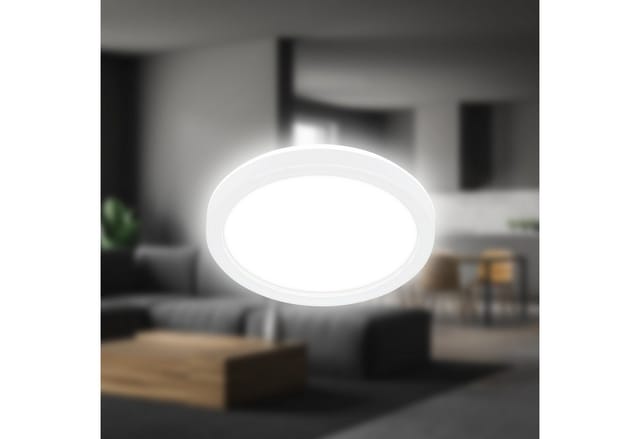 Brilo LED-Deckenleuchte 'Slim Case' Ø 19 cm weiß 1400 lm