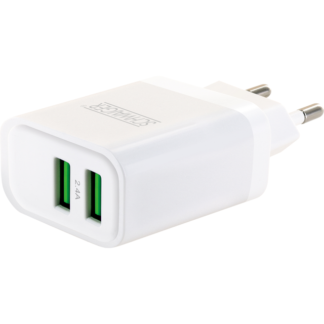 Schwaiger Ladeadapter 230 V 12 W 2x USB