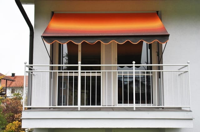 Angerer Freizeitmöbel Klemmmarkise 'Exklusiv' mit Volant/wasserabweisend 300 x 150 cm