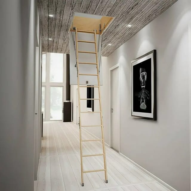 Dolle Dachbodentreppe 'Easyloft' Fichte isoliert 140 x 70 cm