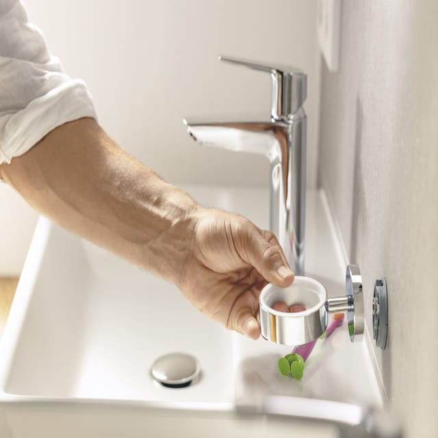 Grohe Toilettenpapierhalter 'Start' chromfarben mit Deckel
