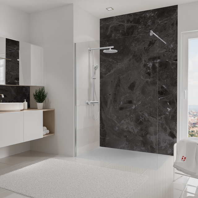 Schulte Duschrückwand 'DecoDesign' anthrazit 150 x 255 cm