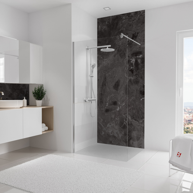 Schulte Duschrückwand 'DecoDesign' anthrazit 100 x 255 cm