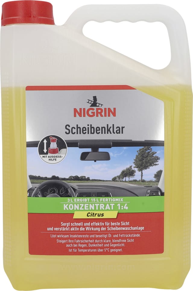 Nigrin Scheibenklar Konzentrat 1:4 Citrus-Duft 3 l
