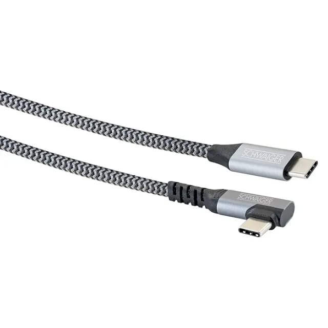 Schwaiger USB-C/C-Ladekabel Winkel vertikal 1,2 m