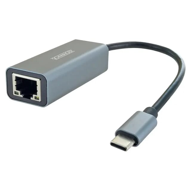 Schwaiger USB-C/RJ45-Adapter grau