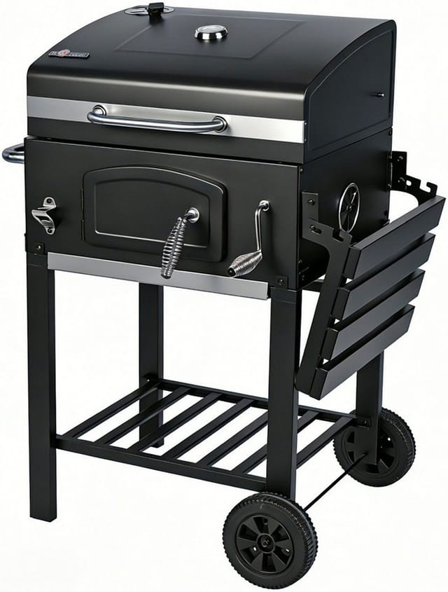 El Fuego Holzkohlegrill 'Ontario II' schwarz 100 x 105 x 47 cm