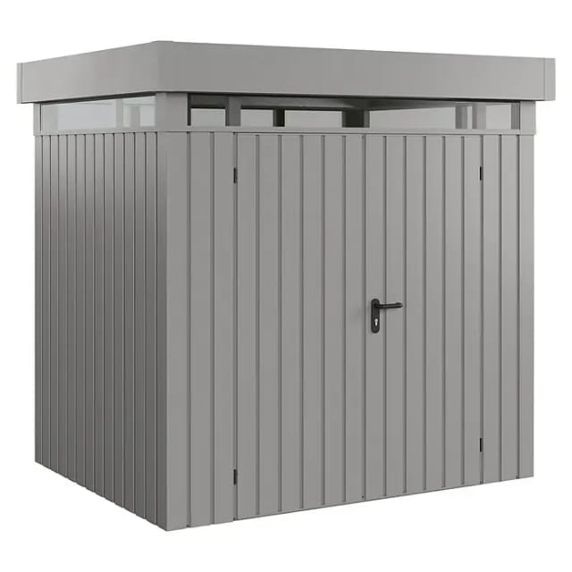 EcoStar Gerätehaus 'Euroline EFD4 S-Sk' graualuminium 229 x 181 cm