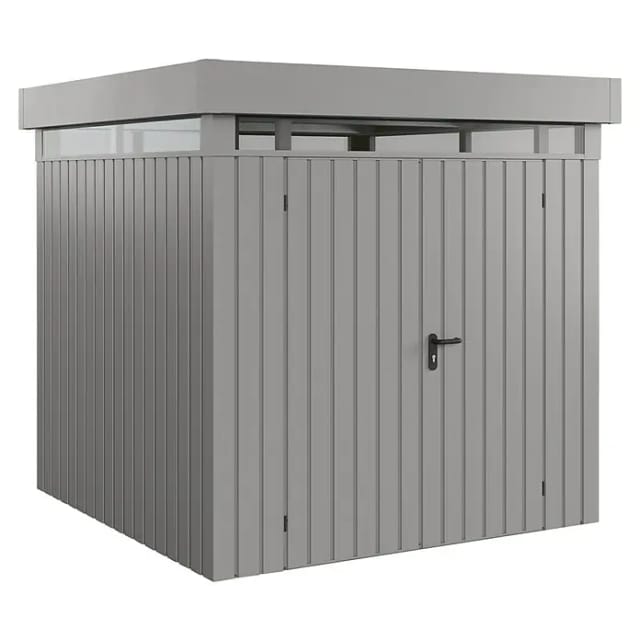 EcoStar Gerätehaus 'Euroline EFD5 S-Sk' graualuminium 237 x 229 cm