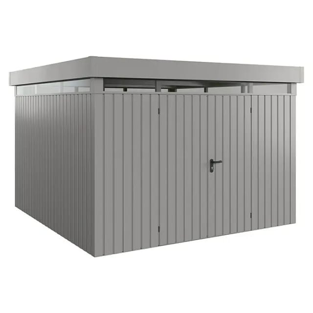 EcoStar Gerätehaus 'Euroline EFD14 S-Sk' graualuminium 325 x 325 cm