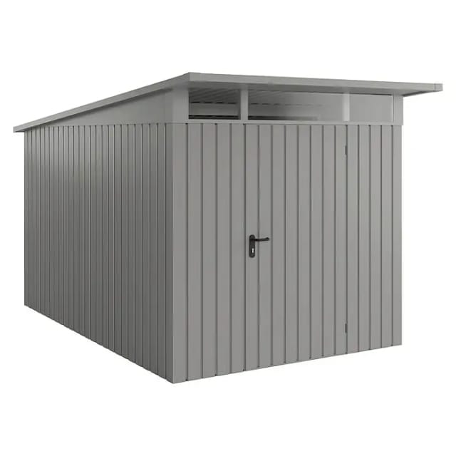 EcoStar Gerätehaus 'Euroline EPD7 S-Sk' graualuminium 229 x 358 cm