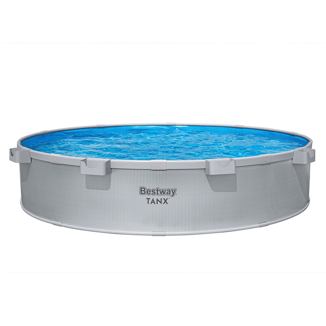 Bestway Stahlwandpool-Set 'Tanx™' grau mit Filterpumpe Ø 305 x 61 cm