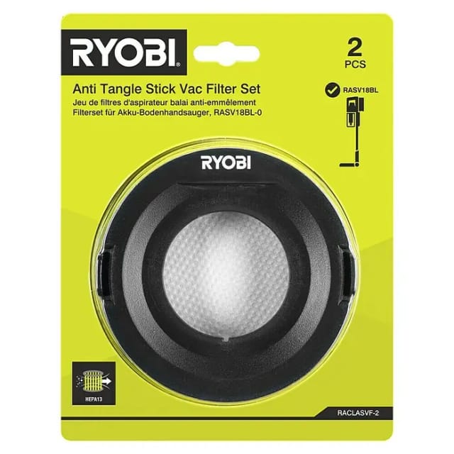 Ryobi Hepa-Ersatzfilter 'RACLASVF-2' für Akku-Bodenhandsauger 'RASV18BL-0'