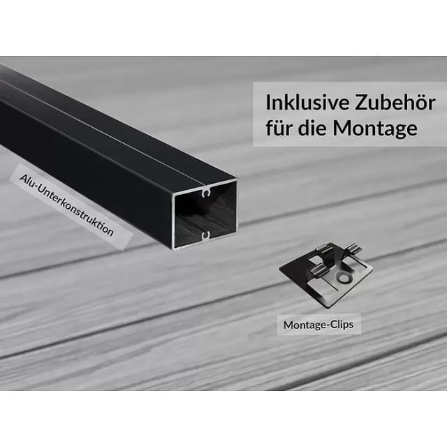 elephant Terrassen-Komplettset 'strongWood solid db' teakfarben/grau 12 qm