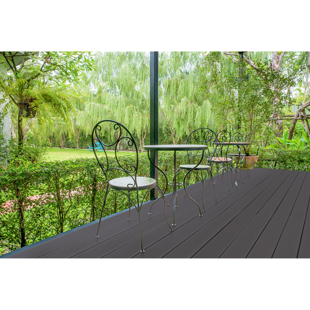 elephant Terrassendielen-Komplettset WPC Hohlkammer anthrazit 10 qm