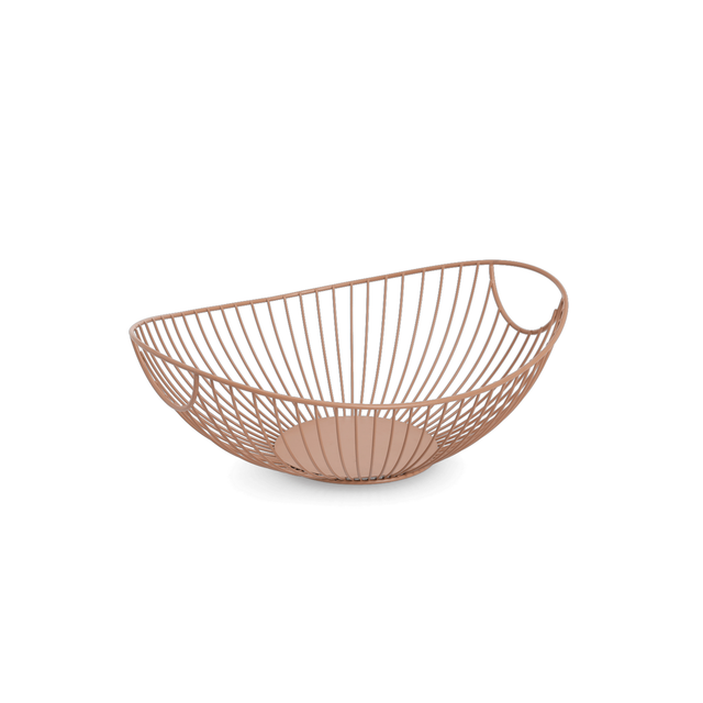 Zeller Obstkorb Metall moccafarben 33 x 11,5 x 26 cm