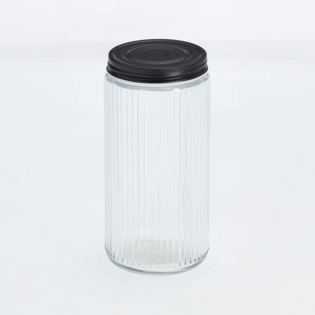 Zeller Vorratsglas mit Metalldeckel 950 ml 9,3 x 19,5 x 9,3 cm