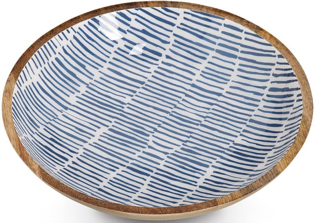 Zeller Schale Mangoholz blau 30 x 6 x 30 cm