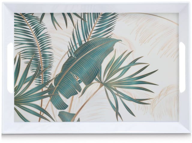 Zeller Melamintablett 'Palm leaves' 50 x 4,7 x 34,8 cm