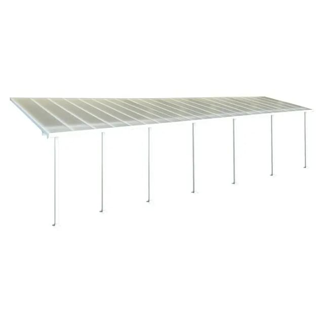 Palram-Canopia Terrassenüberdachung 'Feria' weiß 294 x 1340 cm Polycarbonat transparent