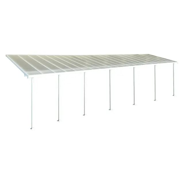 Palram-Canopia Terrassenüberdachung 'Feria' weiß 294 x 1276 cm Polycarbonat transparent