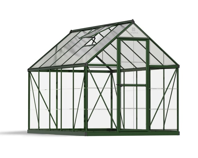 Palram-Canopia Gewächshaus 'Hybrid' 185 x 306 cm mit 4 mm Hohlkammerplatten grün
