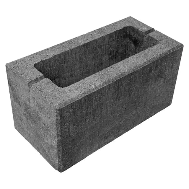 Diephaus Mauerstein 'T-Wall Easy' Beton weiß/schwarz 40 x 20 x 20 cm