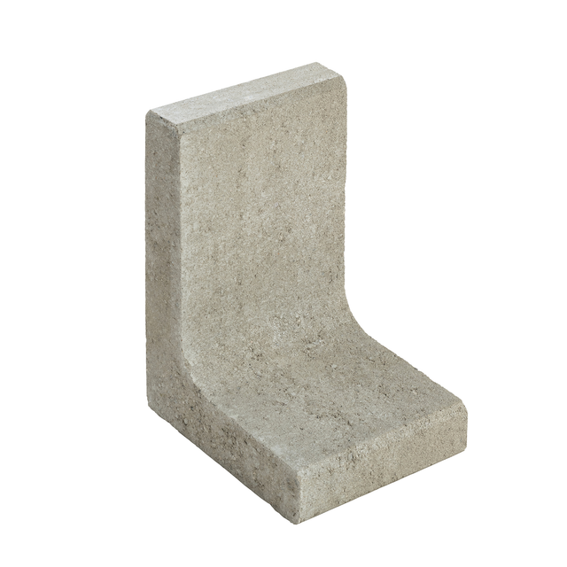 Diephaus L-Stein schmal Beton grau 40 x 25 x 30 x 7 cm