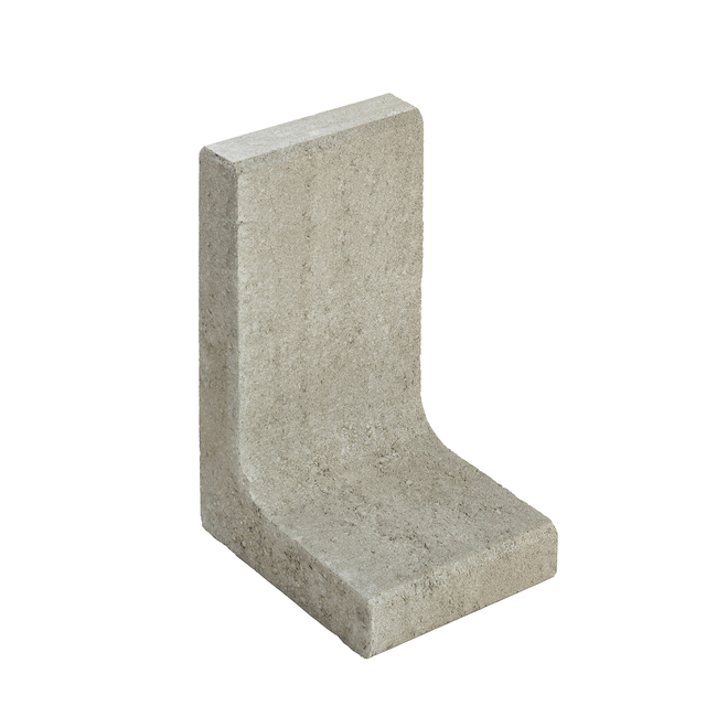 Diephaus L-Stein schmal Beton grau 50 x 25 x 30 x 7 cm