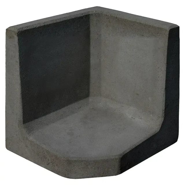 Diephaus L-Stein-Ecke Beton anthrazit 40 x 50 x 50 x 7 cm