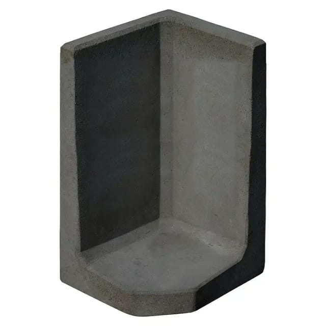 Diephaus L-Stein-Ecke Beton anthrazit 80 x 50 x 50 x 7 cm