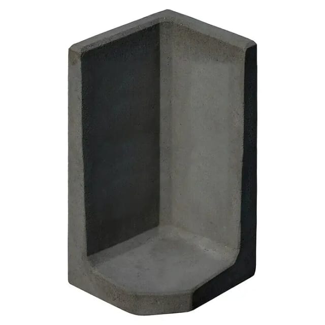 Diephaus L-Stein-Ecke Beton anthrazit 100 x 50 x 50 x 7 cm