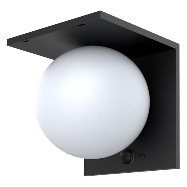 Solar-Wandleuchte 'Sunball' schwarz 13 x 15 x 14 cm