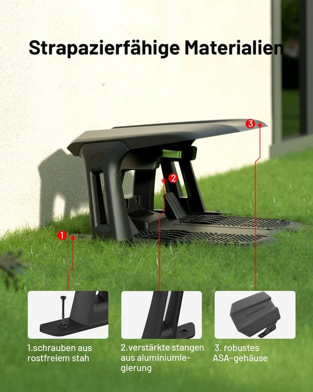 Mammotion Garage für Mähroboter 'MTLB25YLMGSAL' anthrazit 15,1 x 57,6 x 76,1 cm