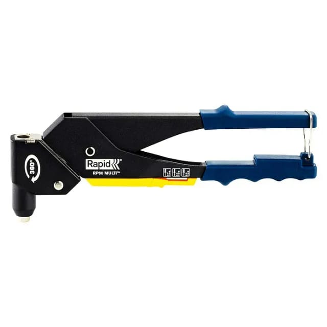 Rapid Blindnietzange 'RP60 Multi' für Nieten mit Ø 3,2 - 4,8 mm, drehbarer Kopf