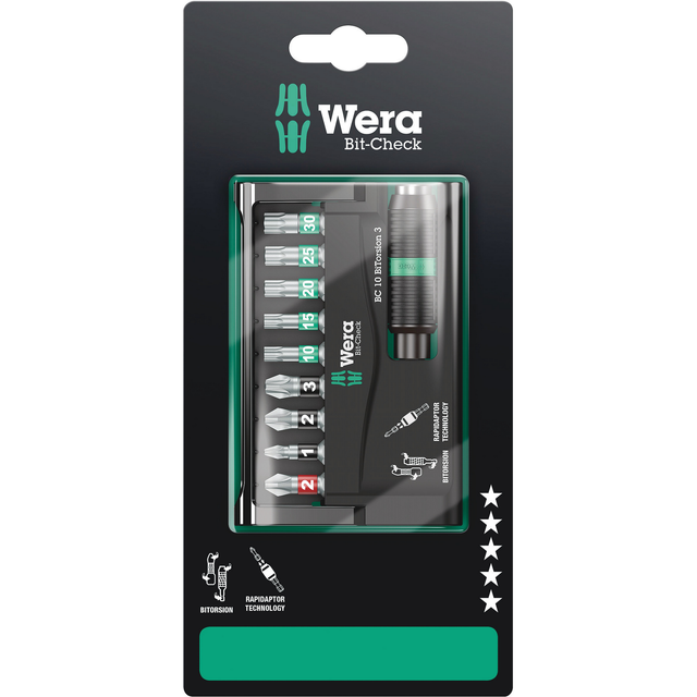 Wera Bit-Set 'Bit-Check 10 BiTorsion 3 SB' 10-teilig