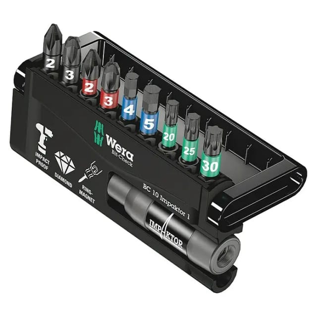 Wera Bit-Set 'Bit-Check 10 Impaktor 1 SB' 10-teilig