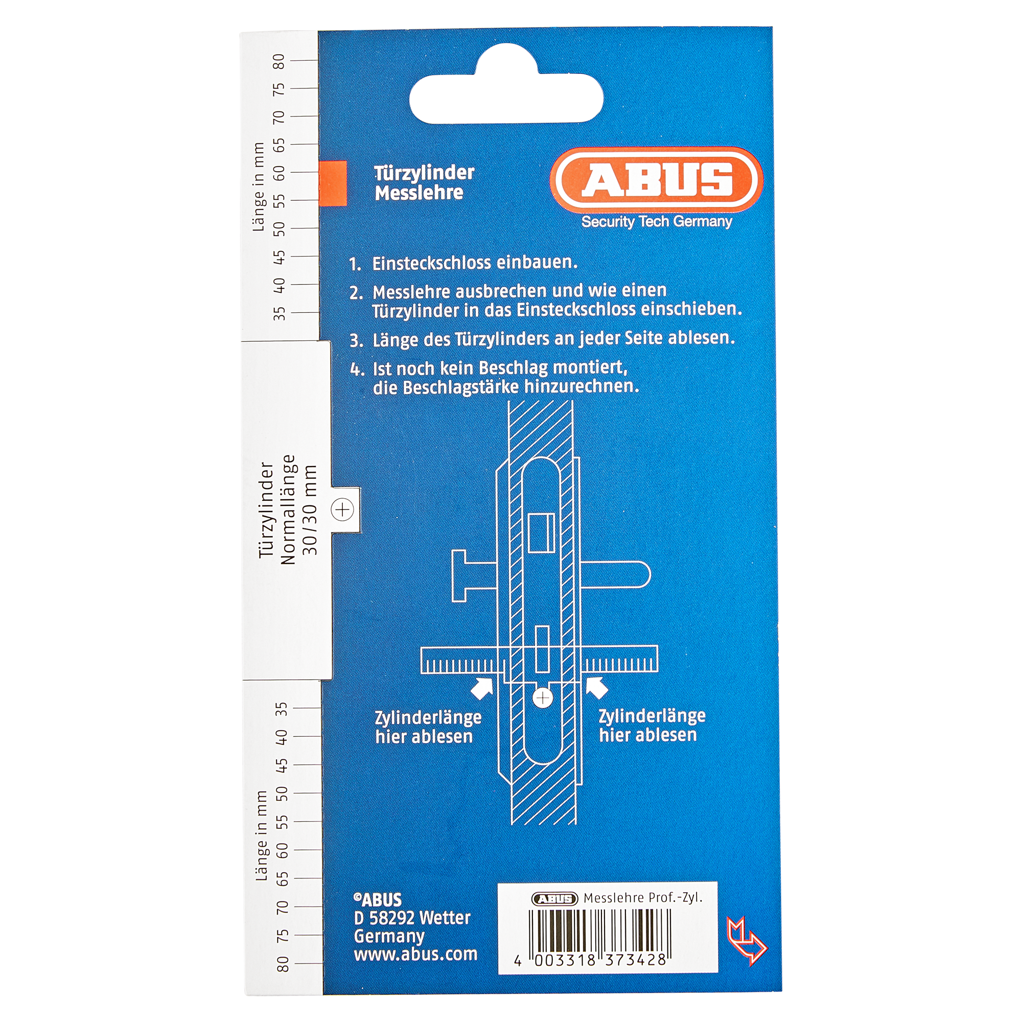ABUS Türzylinder-Messlehre Bild 3
